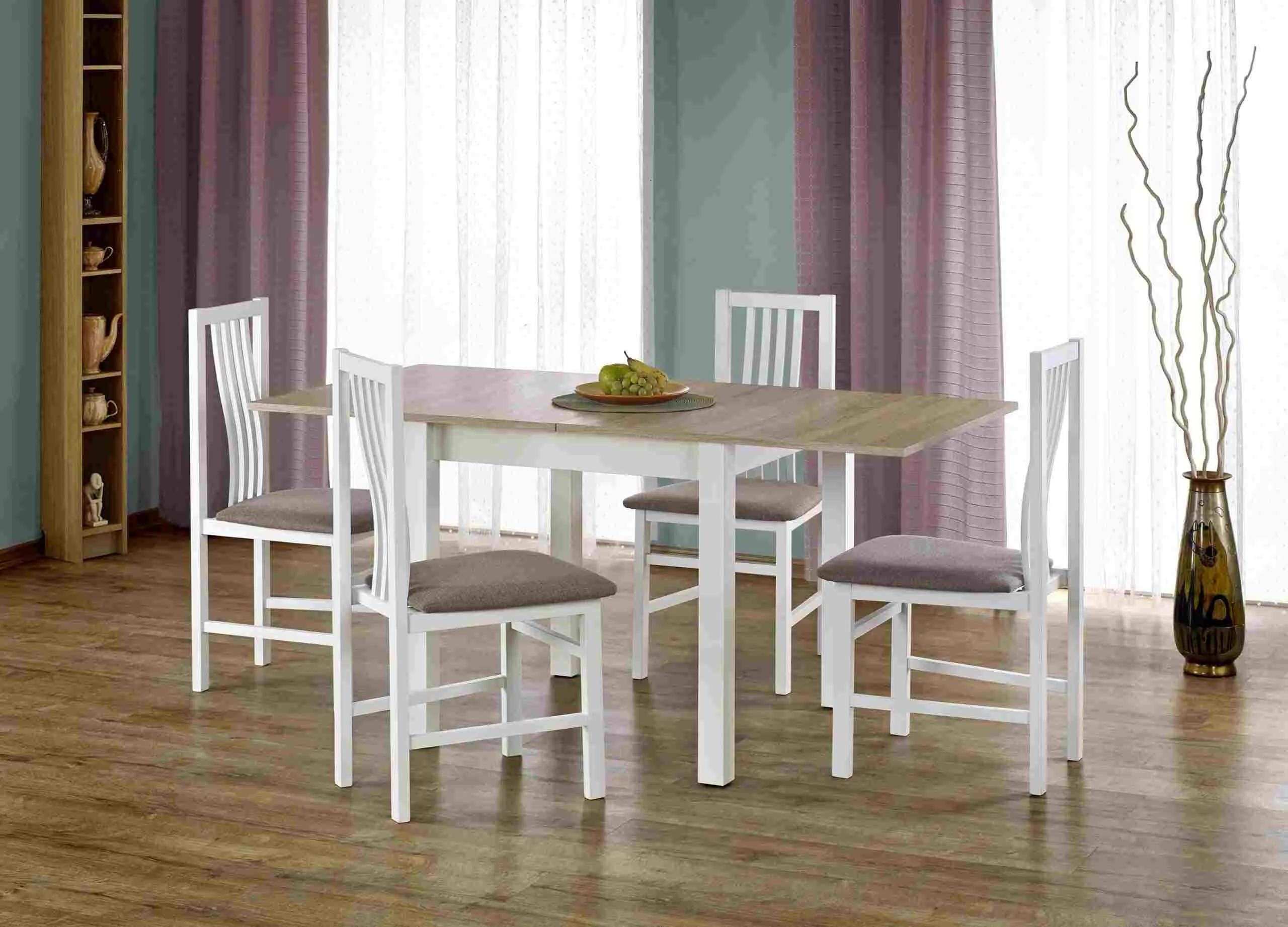 ZO-ZF101619-2 Modernus GRACJAN stalas sonoma ąžuolo ir baltos spalvos