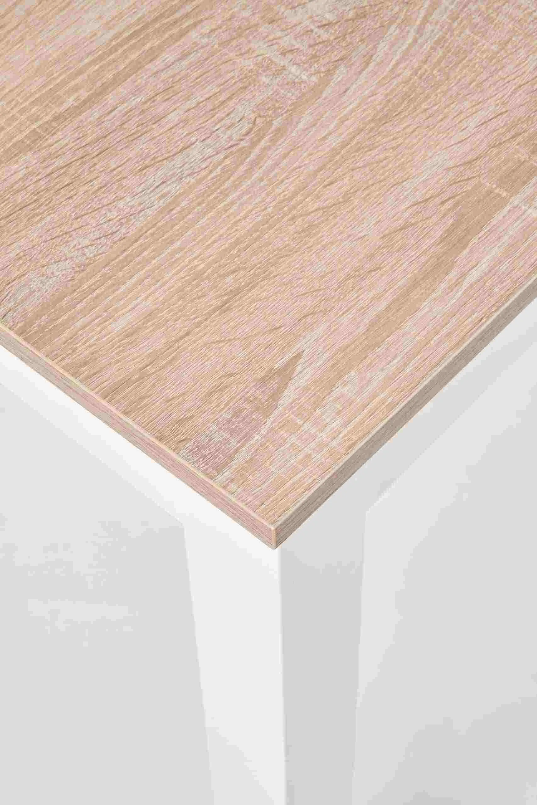 ZO-ZF101651-5 Sonoma ąžuolo ir baltas KSAWERY stalas moderniam interjerui