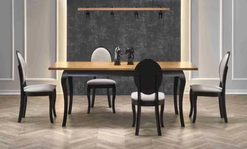 Stalas WINDSOR table, spalva: dark oak/black