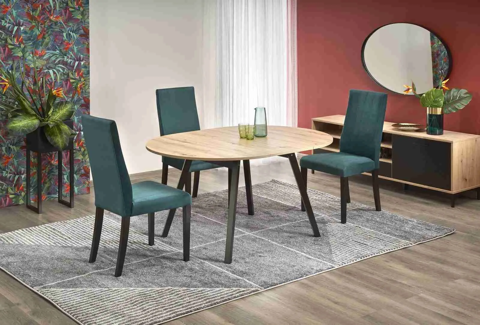 ZO-ZF102019-2 RUBEN artisan oak išskleidžiamas staliukas moderniam interjerui