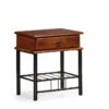 FIONA night stand spalva: ant cherry/black