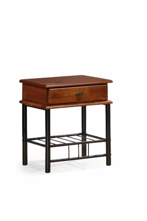FIONA night stand spalva: ant cherry/black