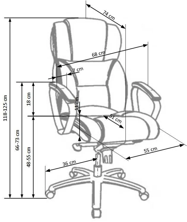 ZO-ZF100376-3 Tamsiai ruda FOSTER biuro kėdė moderniam darbo kambariui