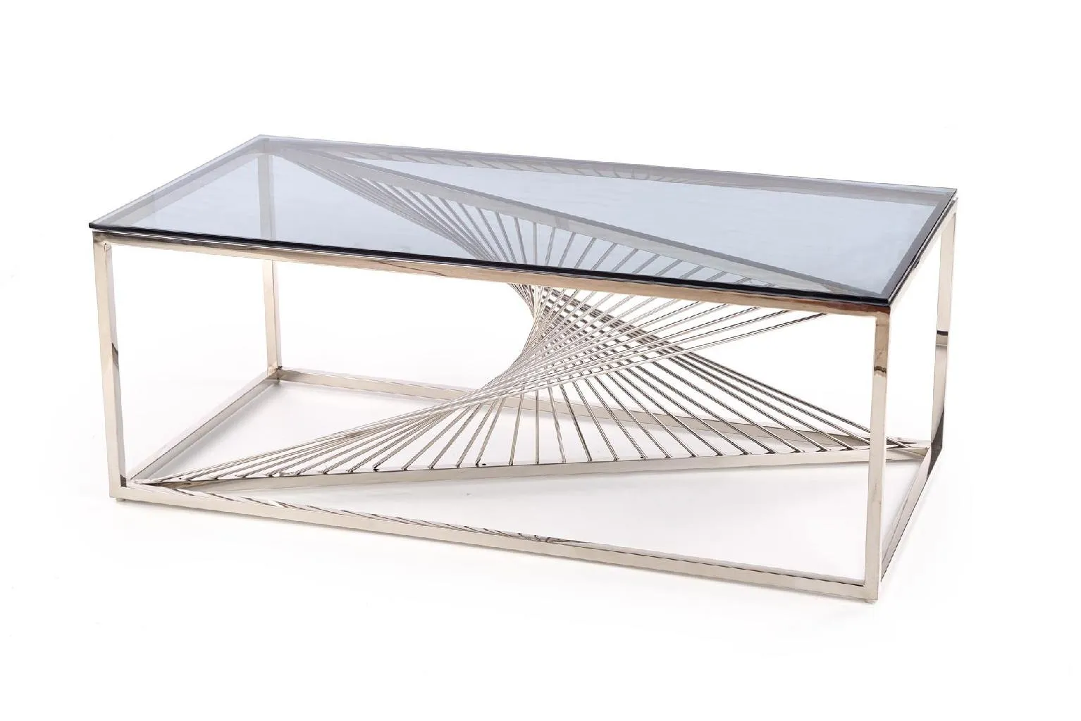ZO-ZF100502-2 Modernus INFINITY kavos staliukas su elegantišku metaliniu rėmu