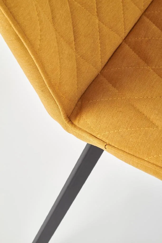 ZO-ZF100761-10 Mustard spalvos K360 kėdė moderniame interjere