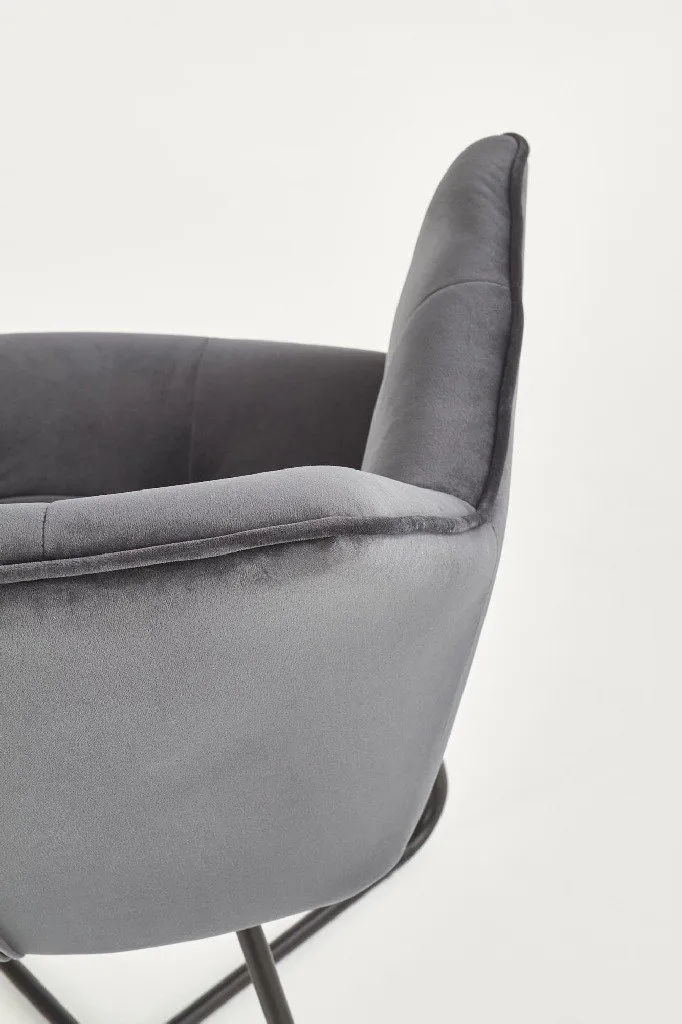 ZO-ZF100790-8 Pilka K377 kėdė moderniame interjere su elegantišku dizainu
