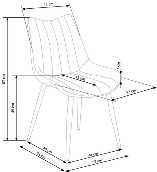 K388 chair, spalva: dark green