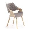 K396 chair, spalva: light oak / grey