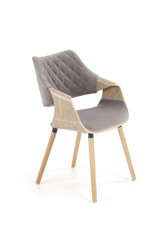 K396 chair, spalva: light oak / grey