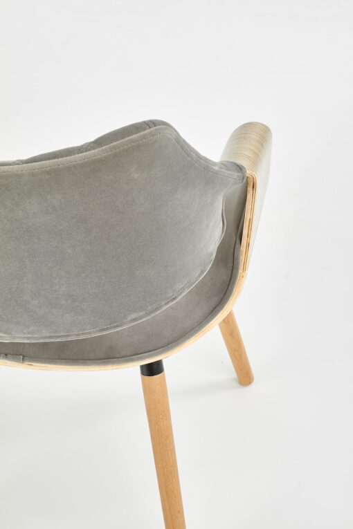 K396 chair, spalva: light oak / grey