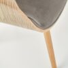 K396 chair, spalva: light oak / grey