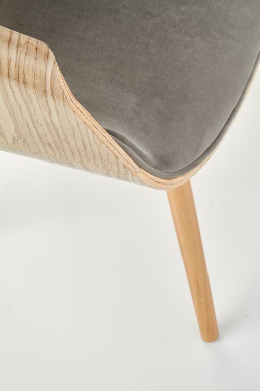 K396 chair, spalva: light oak / grey