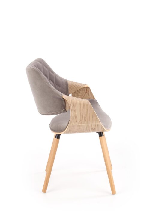 K396 chair, spalva: light oak / grey