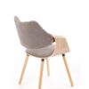 K396 chair, spalva: light oak / grey