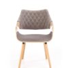 K396 chair, spalva: light oak / grey