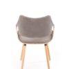 K396 chair, spalva: light oak / grey