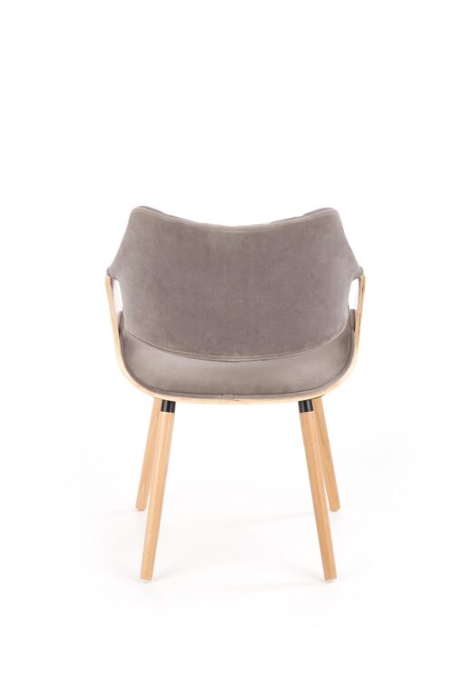 K396 chair, spalva: light oak / grey