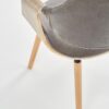 K396 chair, spalva: light oak / grey