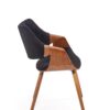 K396 chair, spalva: walnut / black