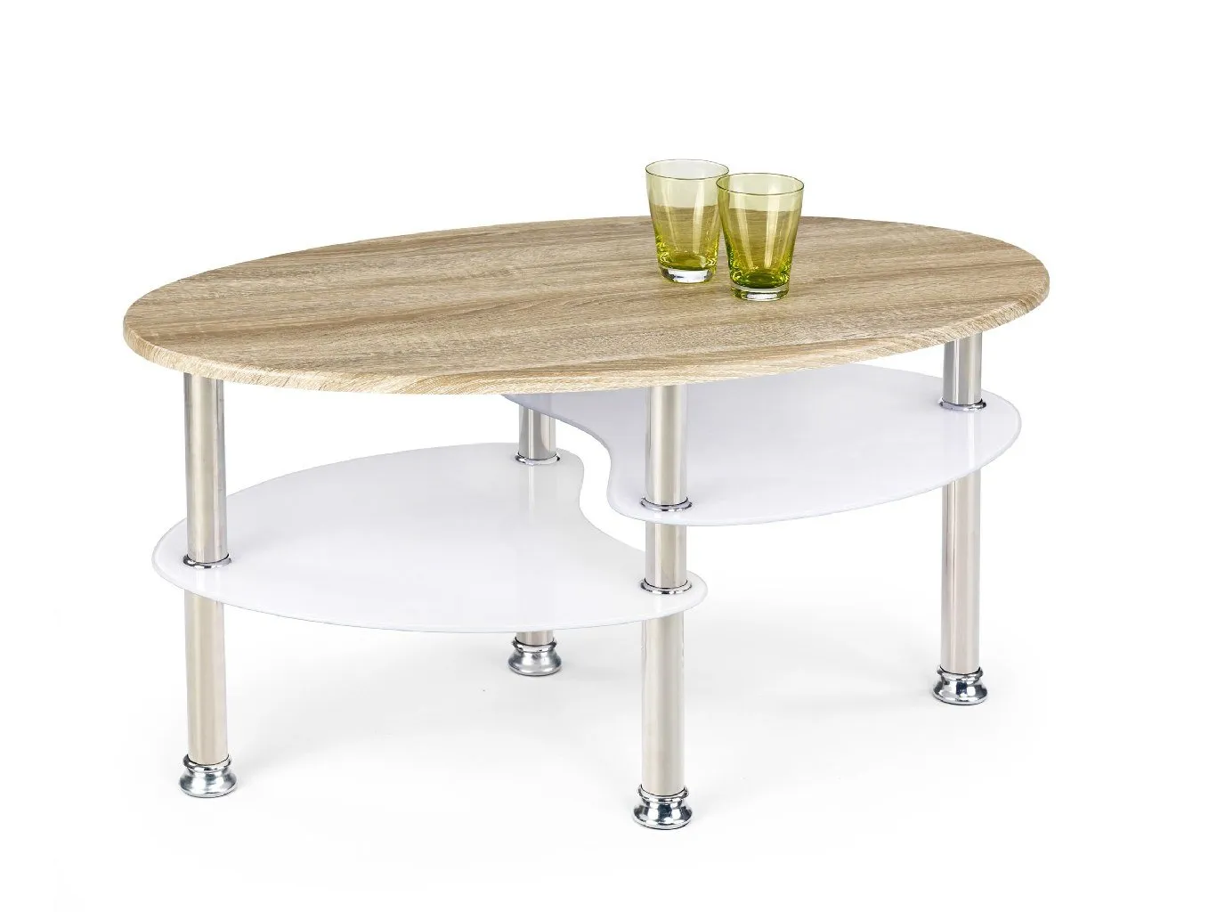 ZO-ZF101024-1 MEDEA coffee table spalva: sonoma oak/extra white