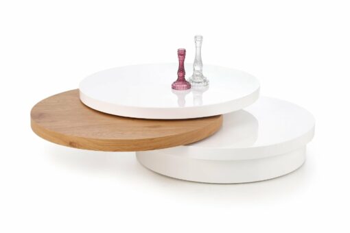 MICHELLE c. table, spalva: white / golden oak