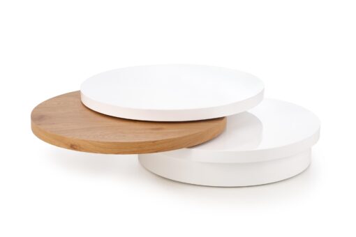 MICHELLE c. table, spalva: white / golden oak