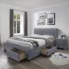 MODENA 3 bed with drawers, spalva: grey