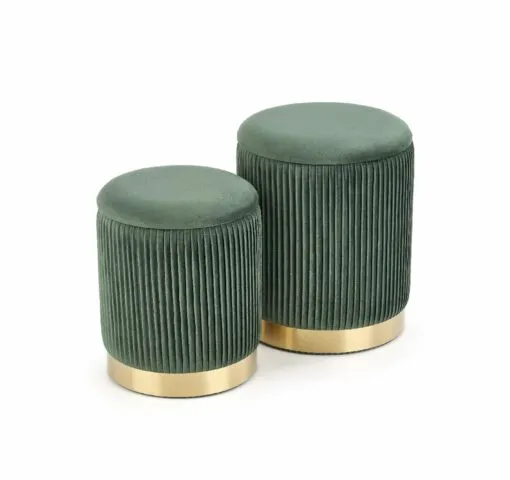 MONTY set of two stools: spalva: dark green