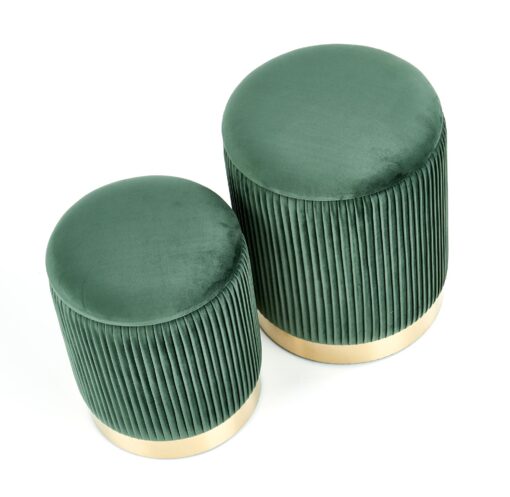 MONTY set of two stools: spalva: dark green