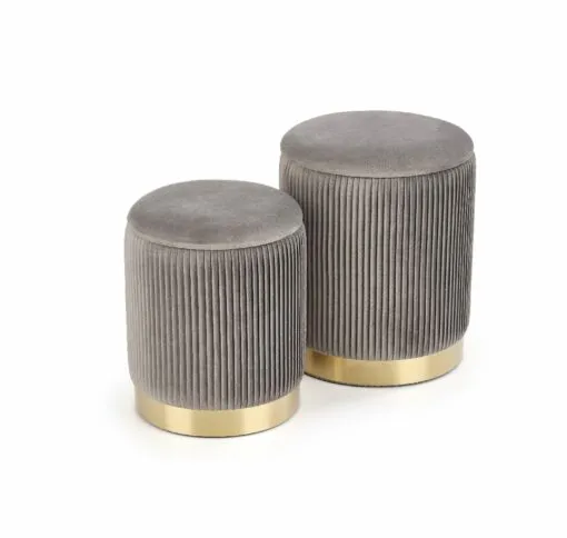 MONTY set of two stools: spalva: grey