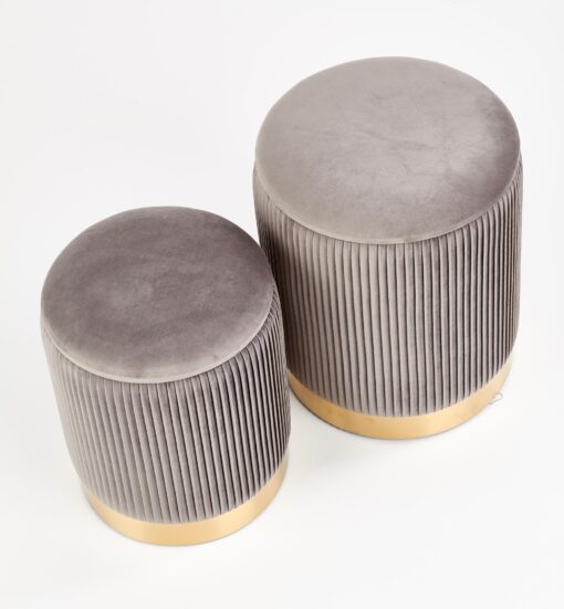 MONTY set of two stools: spalva: grey