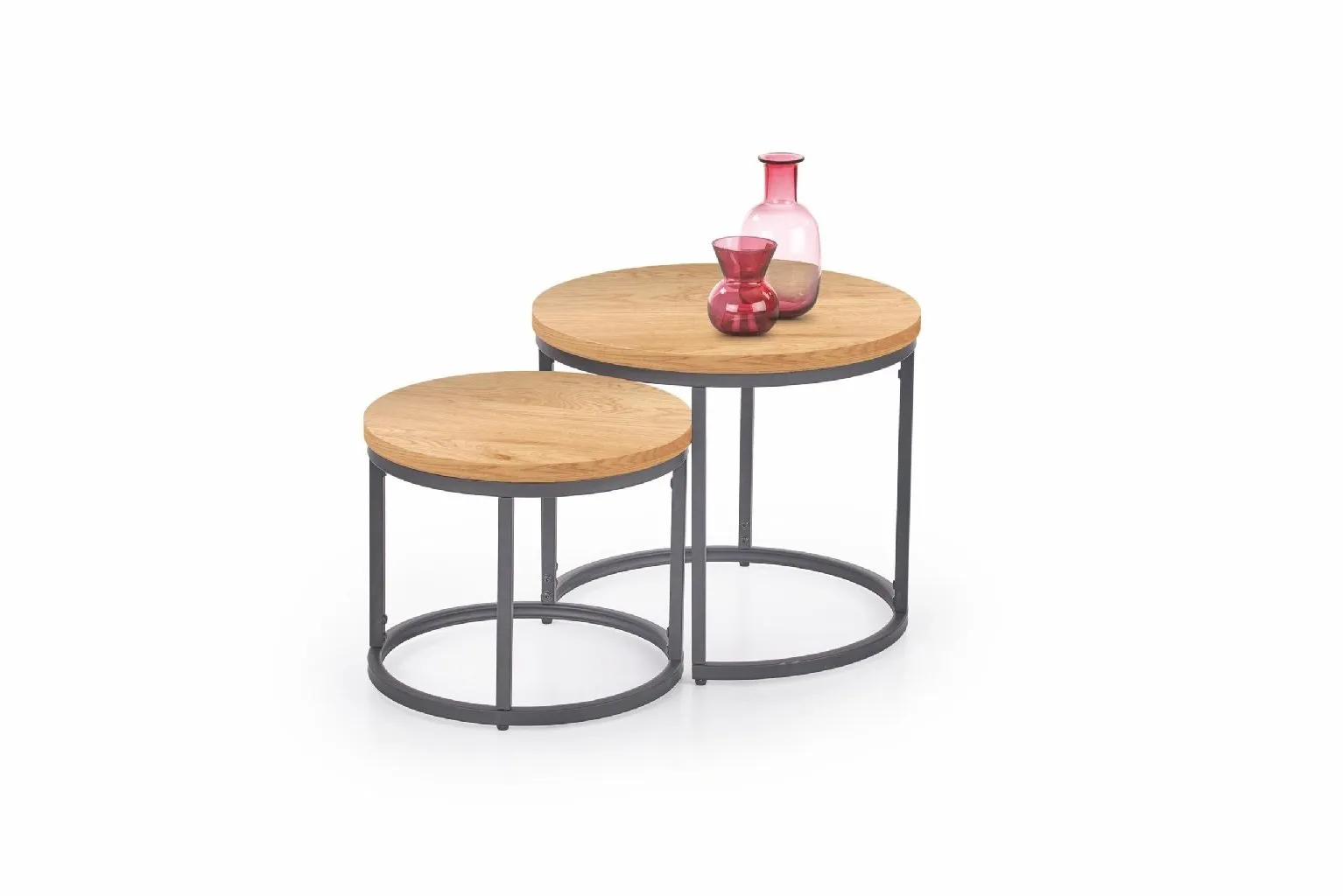 ZO-ZF101144-1 OREO set of two c. tables - golden oak / black