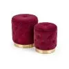 POLLY set of two stools, spalva: dark red
