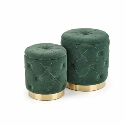 POLLY set of two stools, spalva: dark green