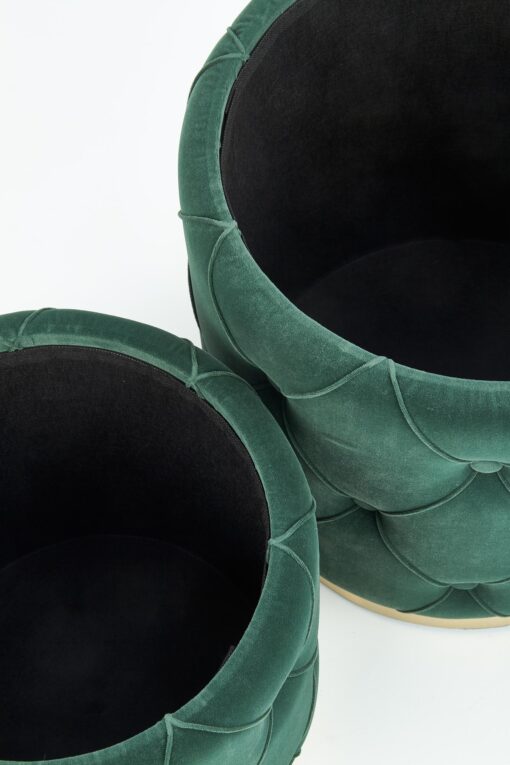 POLLY set of two stools, spalva: dark green