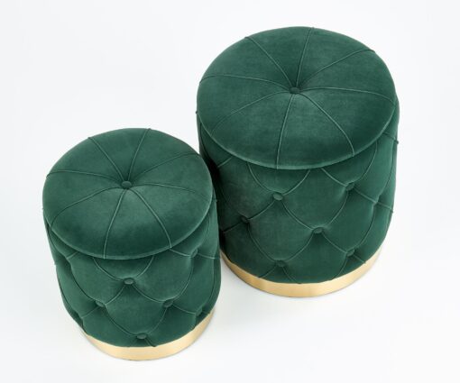 POLLY set of two stools, spalva: dark green