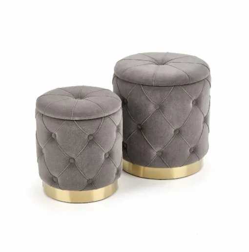 POLLY set of two stools, spalva: grey