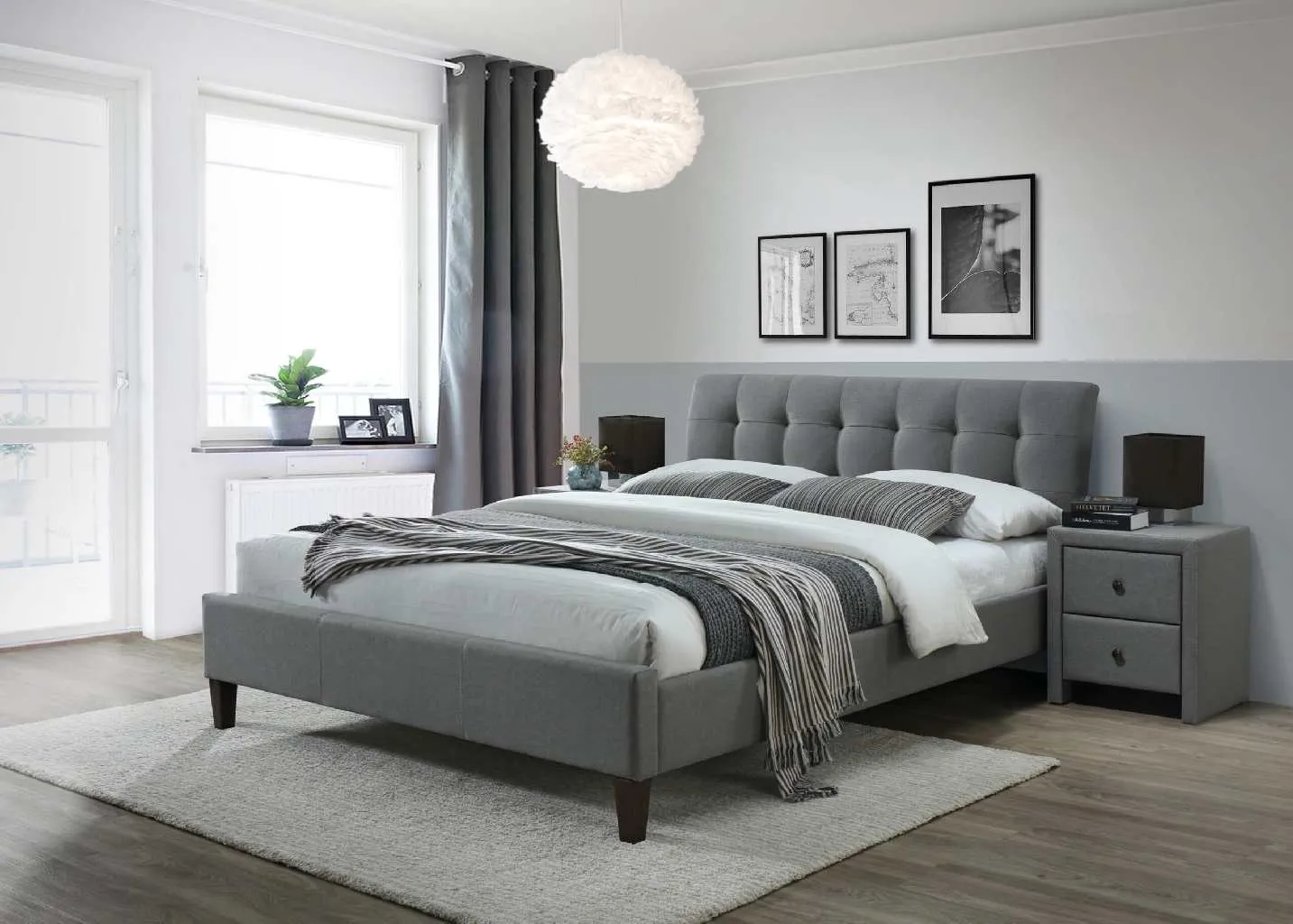 ZO-ZF101258-1 SAMARA 2 bed spalva: grey