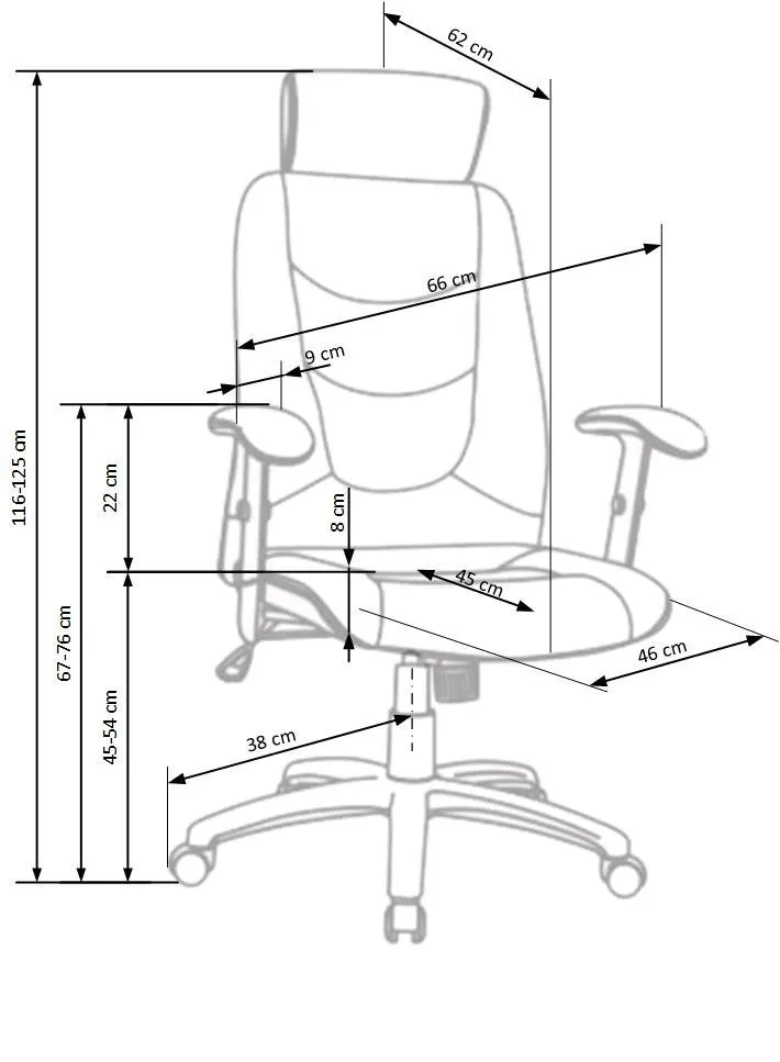 ZO-ZF101339-2 Juoda biuro kėdė STILO chair moderniam darbo kambariui