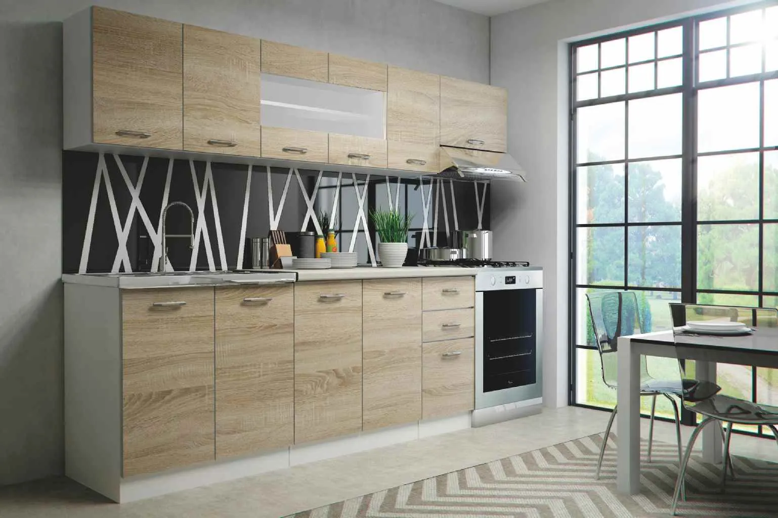 ZO-ZF101647-1 PERŁA 260 - SONOMA OAK/WHITE