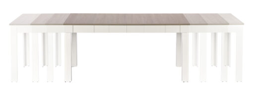 SEWERYN 160/300 cm extension table spalva: sonoma oak / white