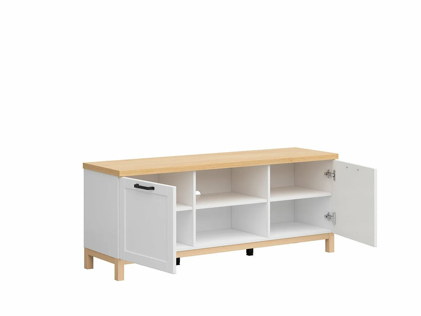BA-RW105636-3 Moderni TV spintelė Haga su juoda metaline konstrukcija
