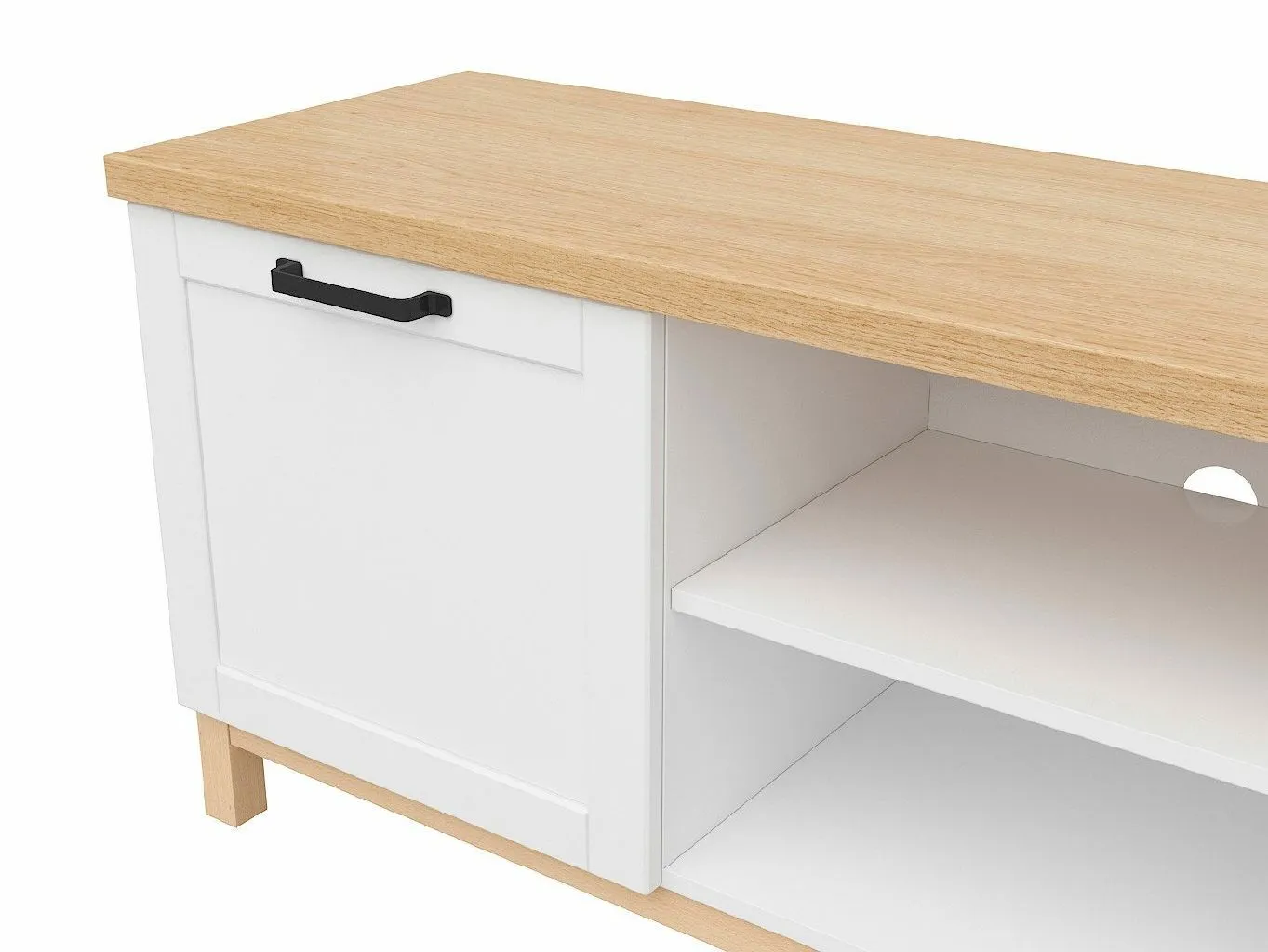 BA-RW105636-4 Moderni TV spintelė Haga su medžio rašto apdaila