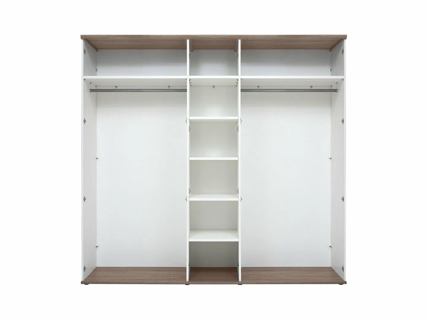BA-RW105734-4 Moderni drabužių spinta su elegantišku fasadu ir lentynomis