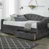 ALOHA bed with drawers, color: grey