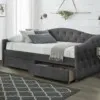 ALOHA bed with drawers, spalva: grey