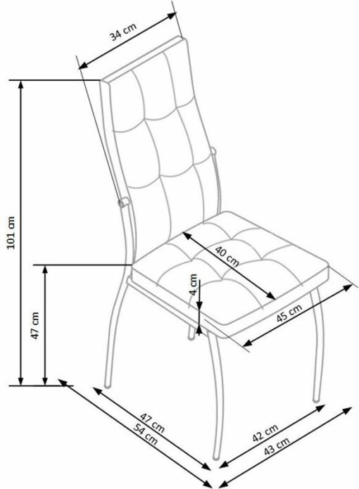 K416 chair, spalva: dark green