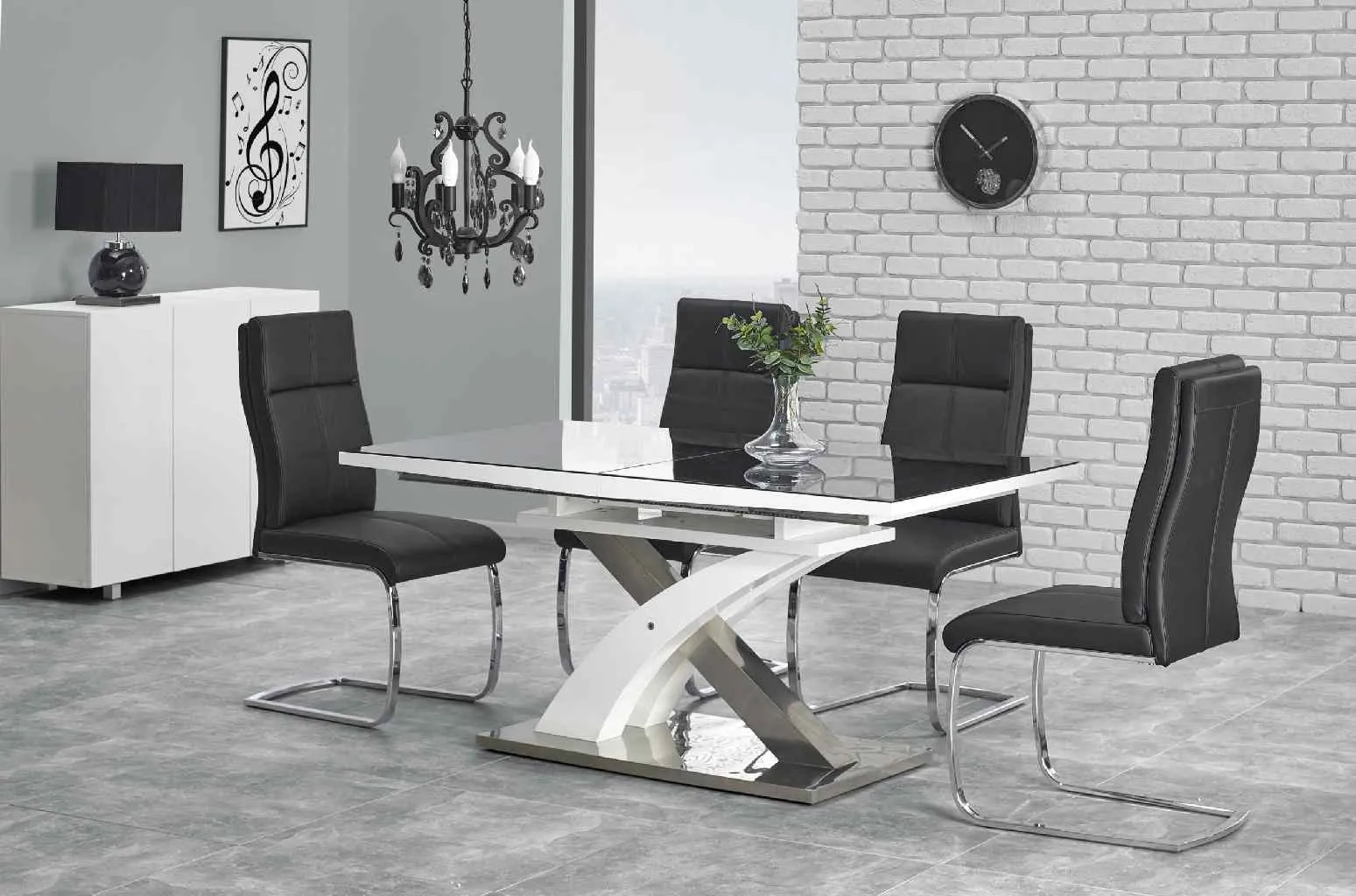 ZO-ZF101264-1 Juodas SANDOR 2 stalas moderniam interjerui