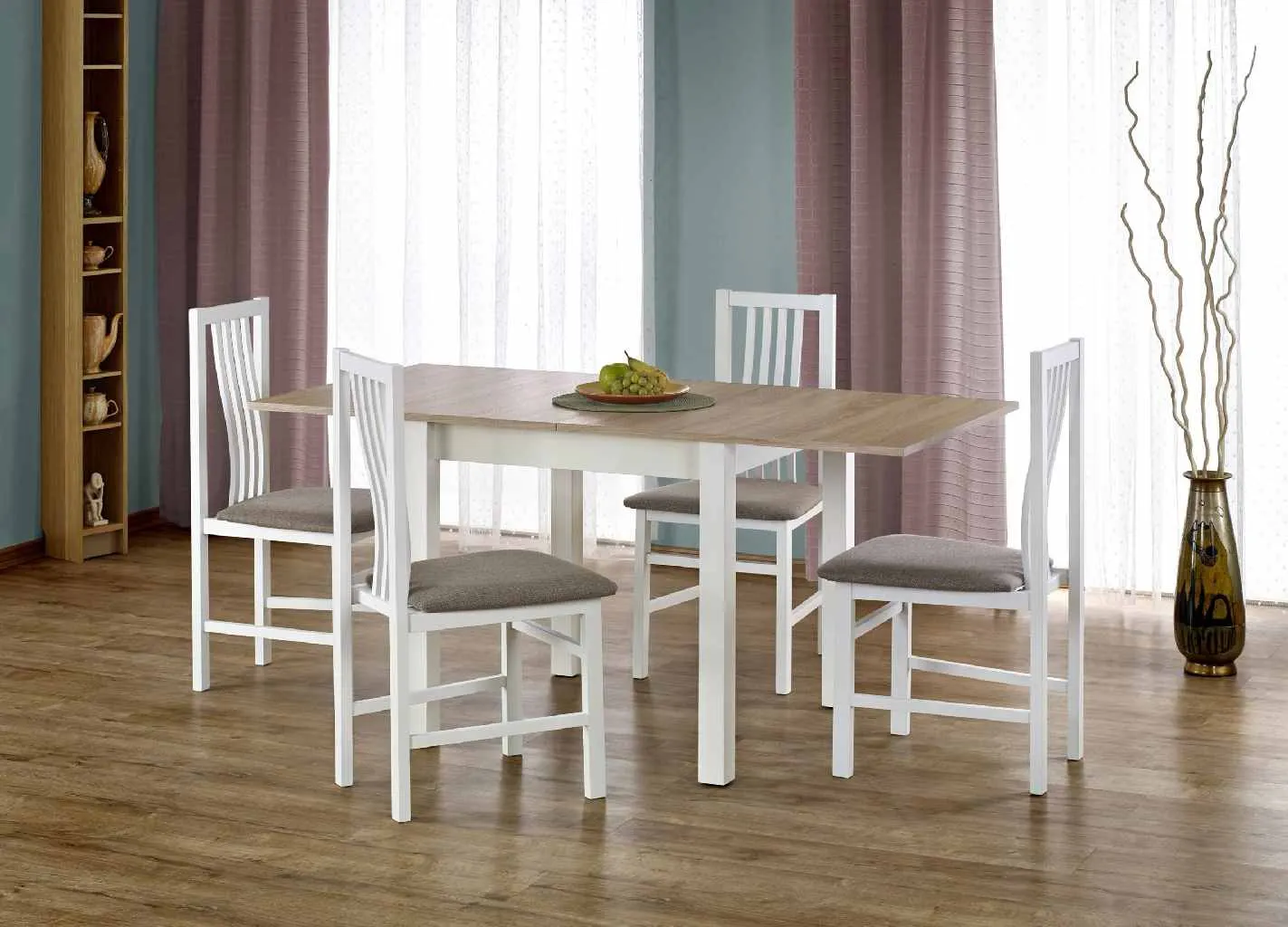 ZO-ZF101619-2 Modernus GRACJAN stalas sonoma oak ir baltos spalvos