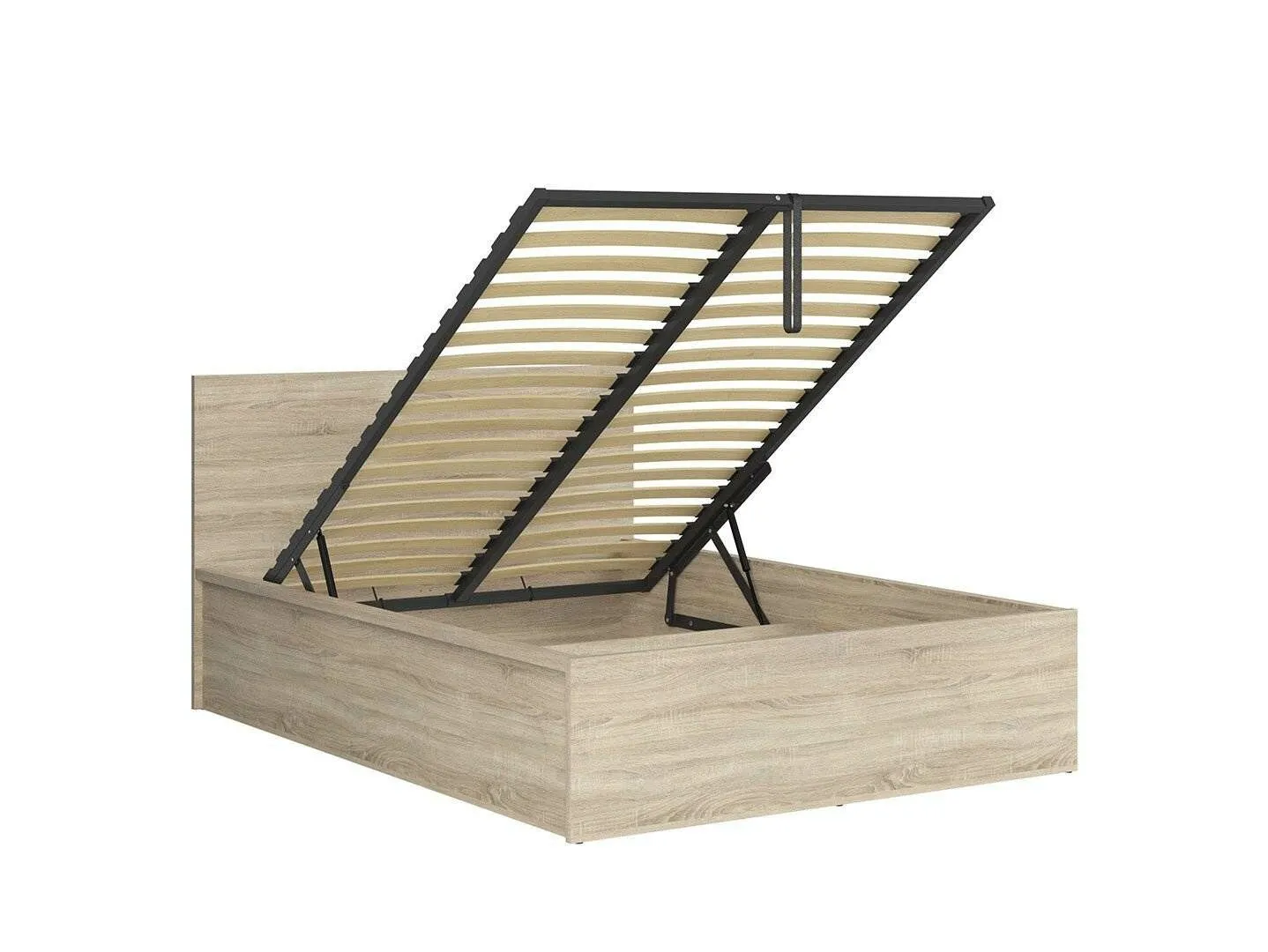 BA-RW106502-4 Moderni dvigulė lova 140 cm su minkštu galvūgaliu